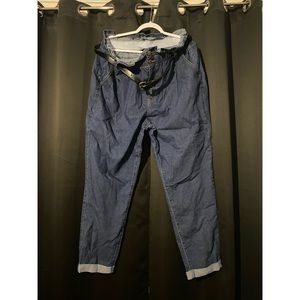 Forever 21+ plus size paper bag jeans